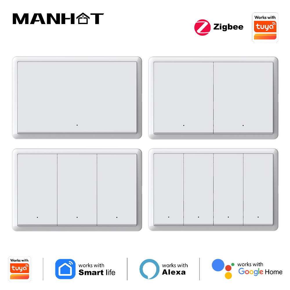 Smart Home Zigbee - Manhot Smart Zigbee-schakelaar Geen neutrale draad