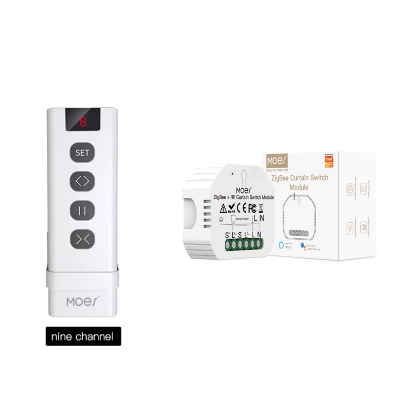 Smart Home Blinds - MOES ZigBee Smart RF433 Gordijnschakelaarmodule voor