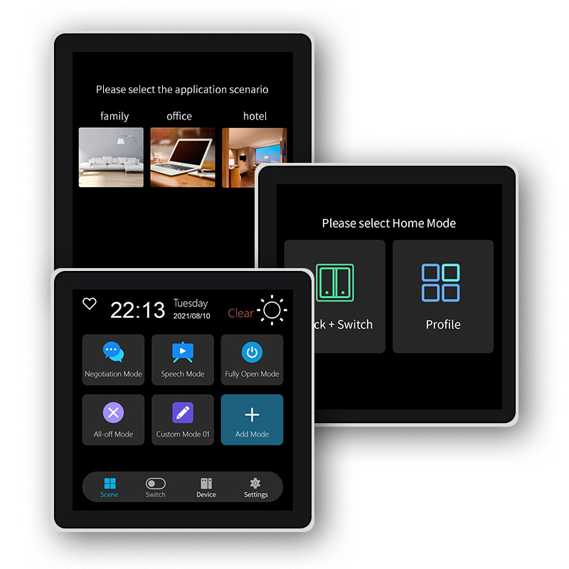 Smart Home Zigbee - FUERS 4-inch touchscreen Multifunctionele slimme wandschakelaar