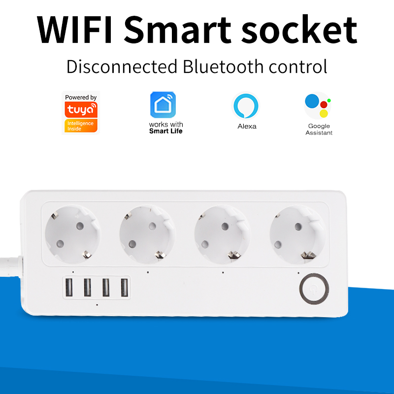 Smart Home Or Smart Home - Sixwgh Tuya Smart Verlengsnoer Socket Wifi