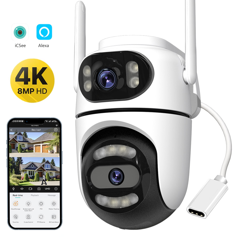 Smart Home Camera Ezviz - 8MP 4K HD Wifi PTZ-camera ICsee