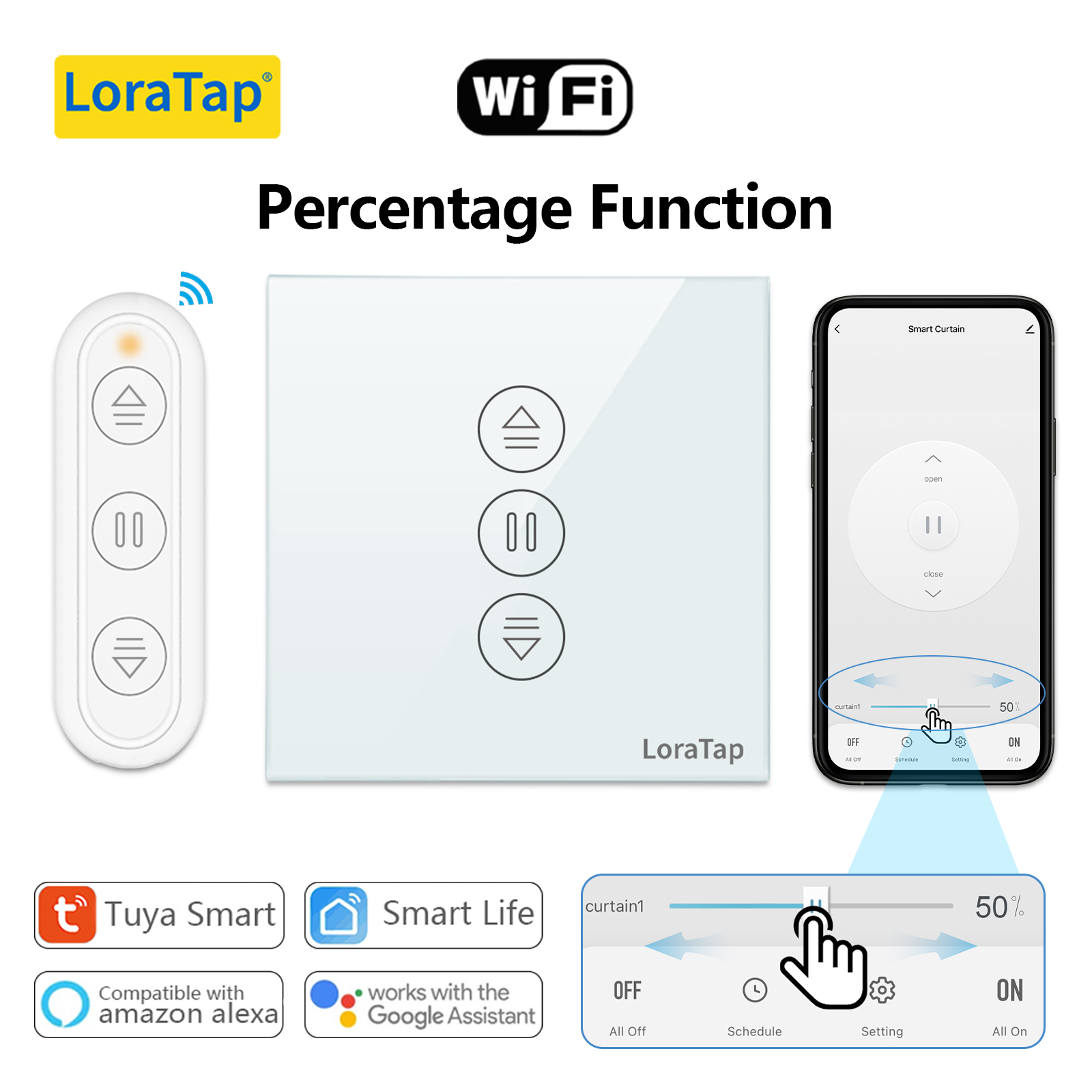 Smart Home Blinds - Tuya Smart Life EU WiFi rolluikgordijnschakelaar