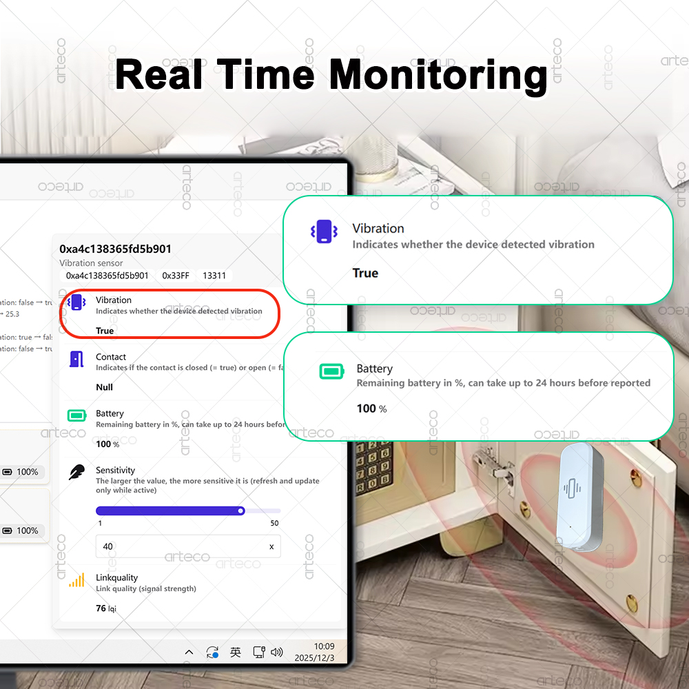 Smart ZigBee 3.0 Trillingssens - Zigbee Motion Sensor recensie en prijs