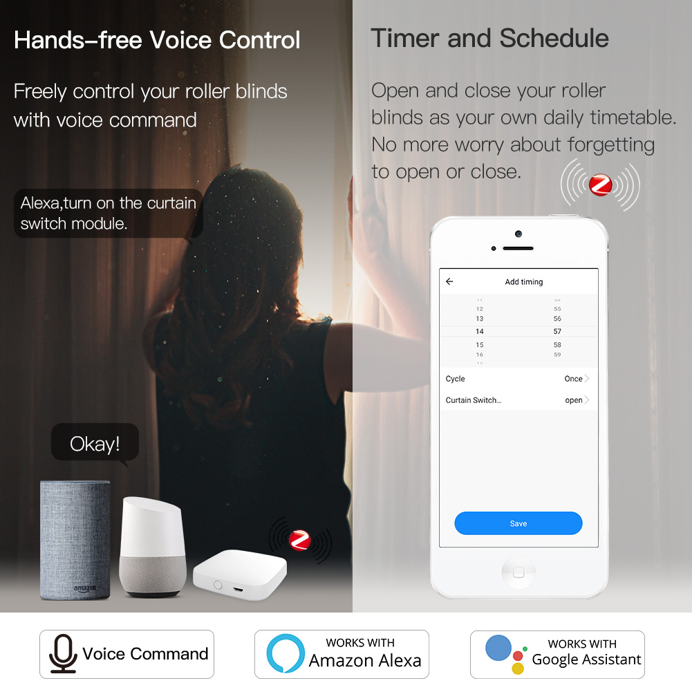 MOES ZigBee Smart RF433 Gordij - Smart Home Blinds recensie en prijs