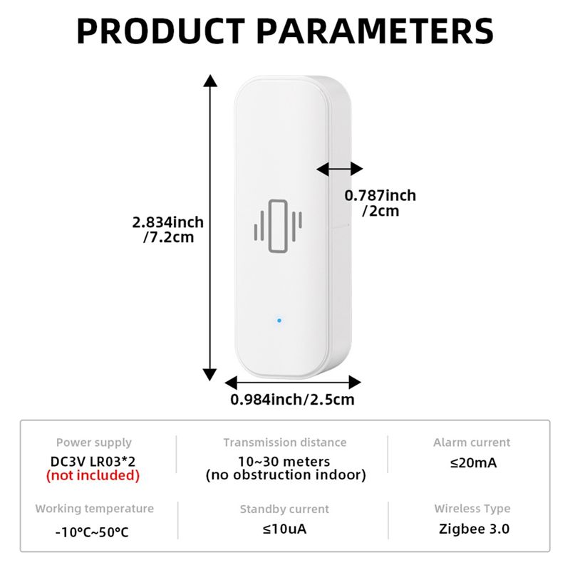 Tuya Smart Trillingssensor Zig - Zigbee Motion Sensor recensie en prijs